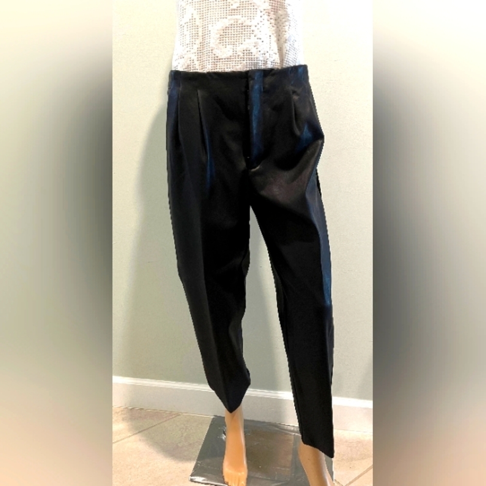 Cute Banana Republic Faux Leather Pleat Front Pants Size 4. NEW‎ WITH TAGS